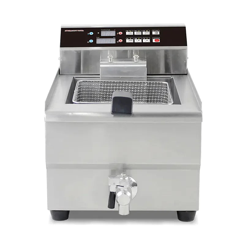 DZL-16LC 16L electric deep fryer with timer, stainless steel