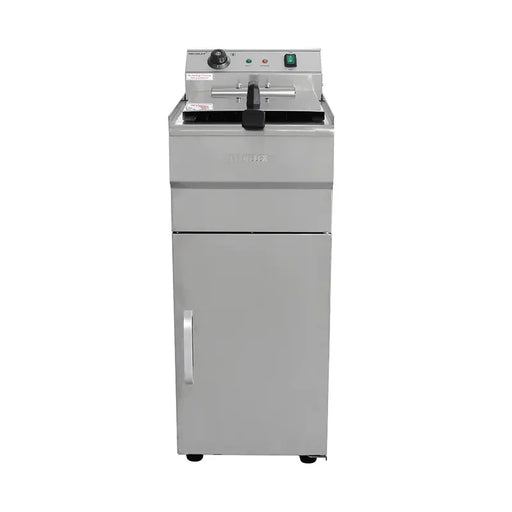 DZL-16VC 16L floor-standing electric deep fryer with cabinet, stainless steel