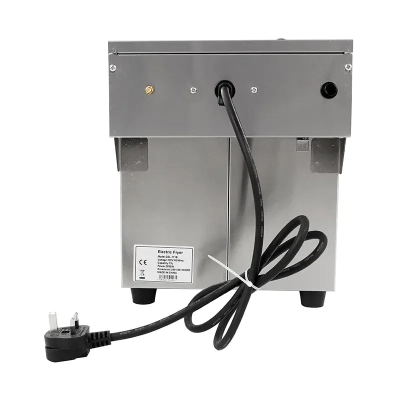 DZL-171B 17L single-tank countertop electric deep fryer, stainless steel