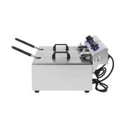 DZL-20B dual-tank countertop electric deep fryer, stainless steel