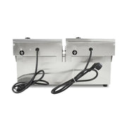 DZL-20L dual-tank countertop electric deep fryer, stainless steel