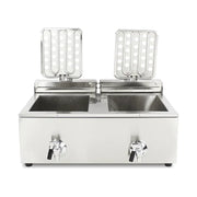 DZL-20L dual-tank countertop electric deep fryer, stainless steel