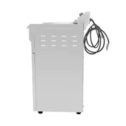 DZL-32VC floor-standing double-tank electric deep fryer with cabinet, stainless steel