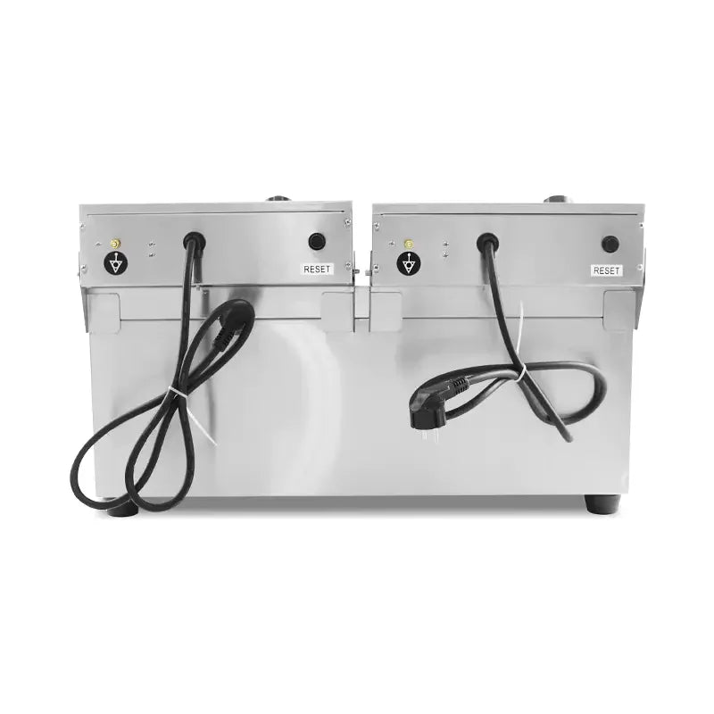 DZL-34V double-tank 17L×2 commercial electric deep fryer, stainless steel