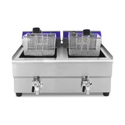 DZL-34V double-tank 17L×2 commercial electric deep fryer, stainless steel