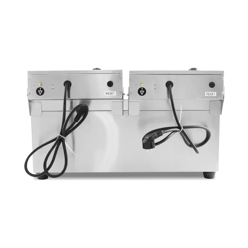 DZL-34V double-tank 17L×2 commercial electric deep fryer, stainless steel