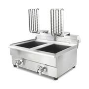DZL-34V double-tank 17L×2 commercial electric deep fryer, stainless steel