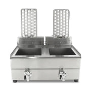 DZL-34V double-tank 17L×2 commercial electric deep fryer, stainless steel