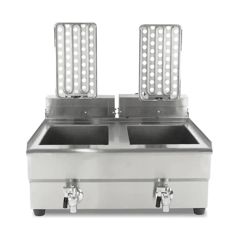 DZL-34V double-tank 17L×2 commercial electric deep fryer, stainless steel
