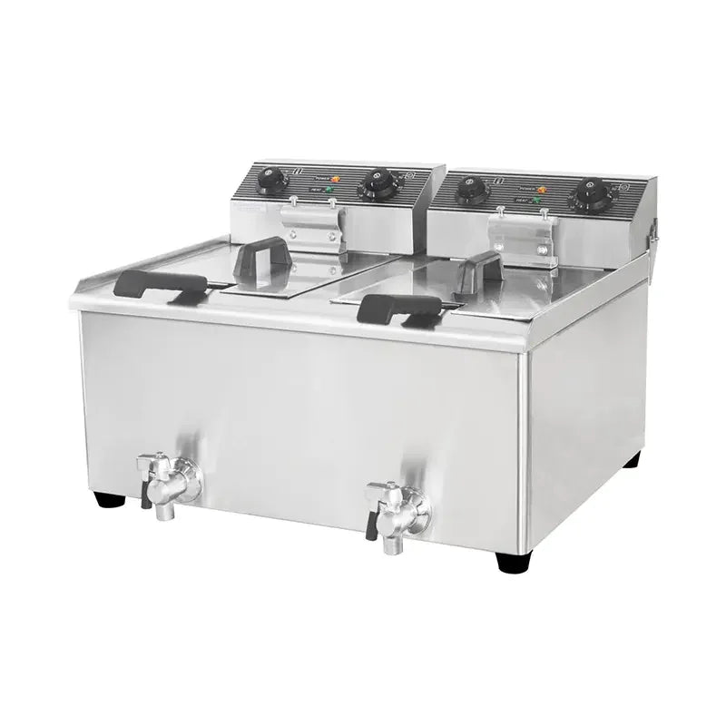 DZL-36V dual-tank high-power electric deep fryer, stainless steel
