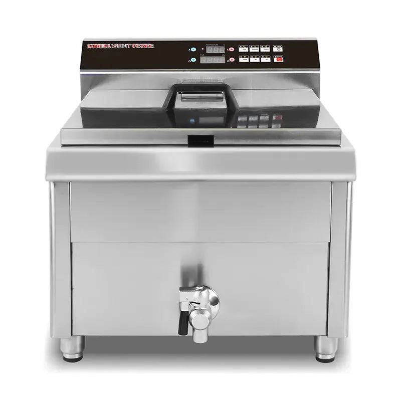 DZL-400EC commercial electric deep fryer with timer, stainless steel