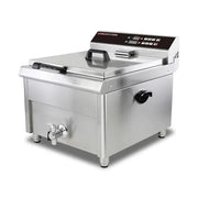 DZL-400EC commercial electric deep fryer with timer, stainless steel