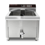 DZL-400EC commercial electric deep fryer with timer, stainless steel