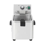 DZL-4L countertop single-tank electric deep fryer, stainless steel