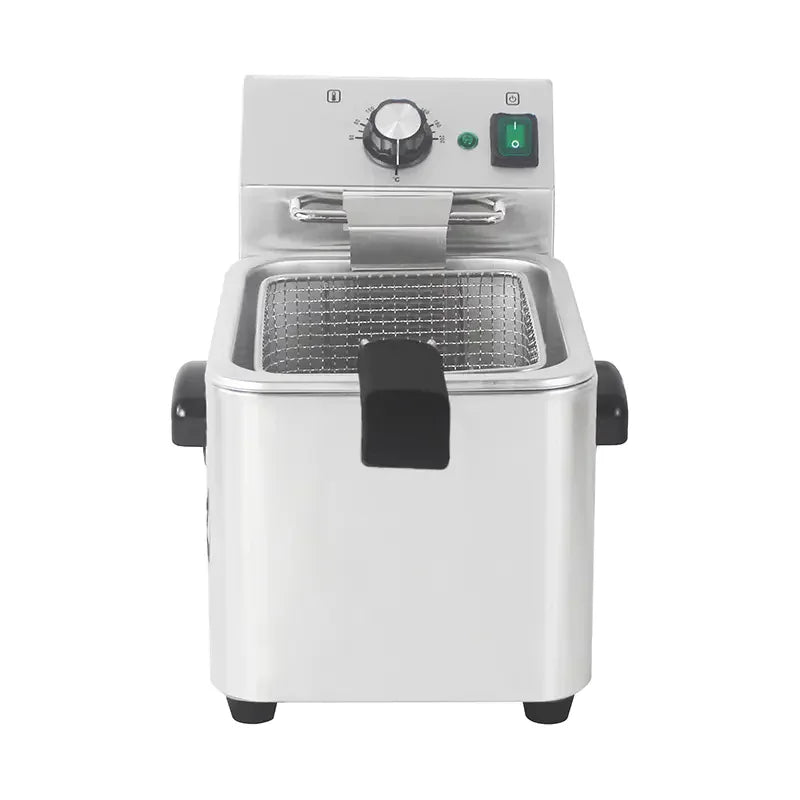 DZL-4L countertop single-tank electric deep fryer, stainless steel