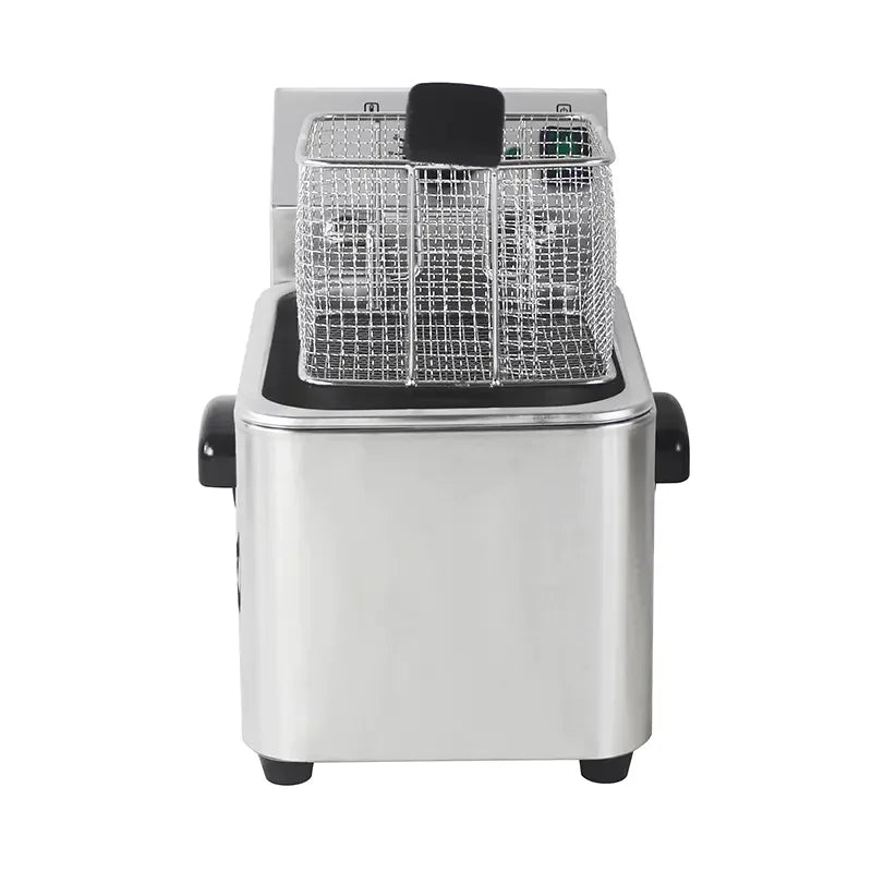 DZL-4L countertop single-tank electric deep fryer, stainless steel