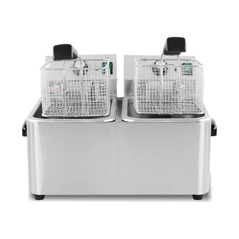 DZL-4L countertop single-tank electric deep fryer, stainless steel