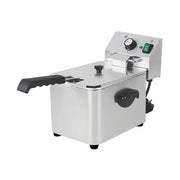 DZL-4L countertop single-tank electric deep fryer, stainless steel