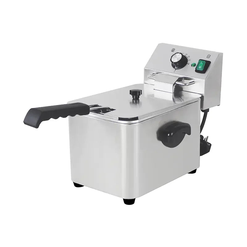 DZL-4L countertop single-tank electric deep fryer, stainless steel