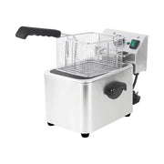 DZL-4L countertop single-tank electric deep fryer, stainless steel
