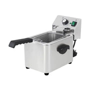 DZL-4L countertop single-tank electric deep fryer, stainless steel