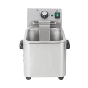 DZL-4L countertop single-tank electric deep fryer, stainless steel