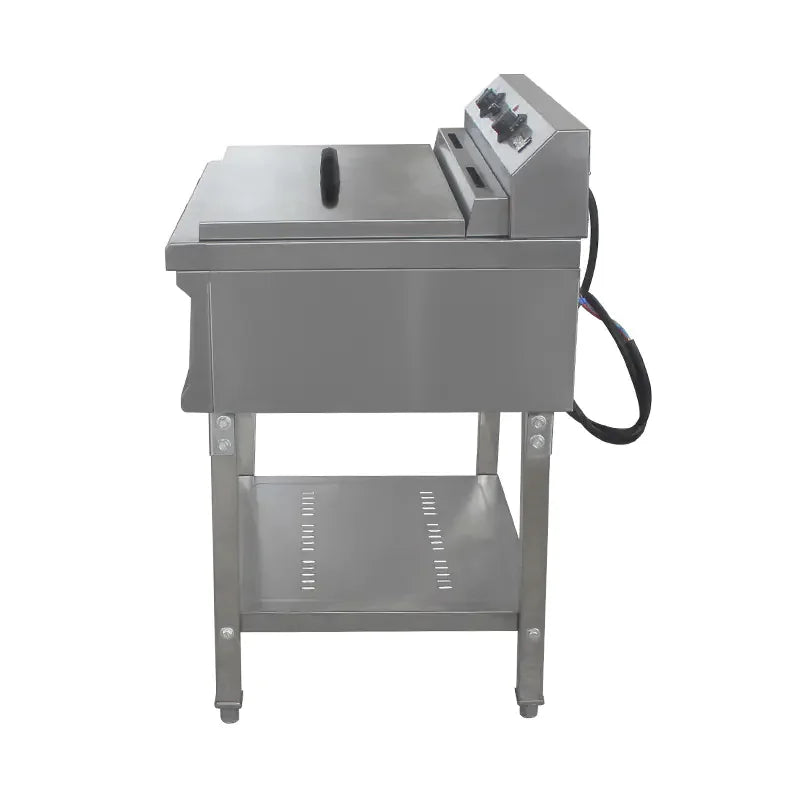 DZL-52B 52L floor-standing commercial electric deep fryer, stainless steel