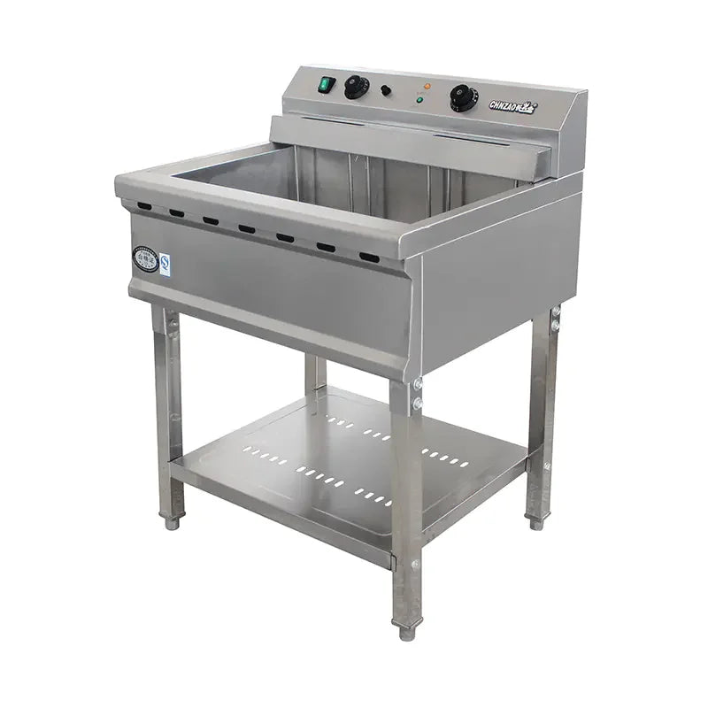 DZL-52B 52L floor-standing commercial electric deep fryer, stainless steel