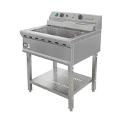 DZL-52B 52L floor-standing commercial electric deep fryer, stainless steel