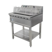 DZL-52B 52L floor-standing commercial electric deep fryer, stainless steel
