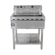 DZL-52B 52L floor-standing commercial electric deep fryer, stainless steel