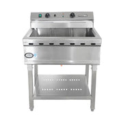 DZL-52B 52L floor-standing commercial electric deep fryer, stainless steel