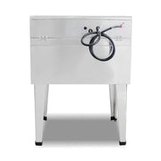 DZL-52BC 52L vertical floor-standing electric deep fryer with timer, stainless steel