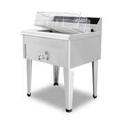 DZL-52BC 52L vertical floor-standing electric deep fryer with timer, stainless steel