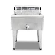 DZL-52BC 52L vertical floor-standing electric deep fryer with timer, stainless steel