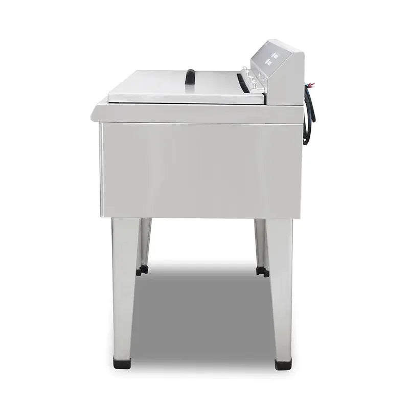 DZL-76BC 76L vertical floor-standing electric deep fryer with timer, stainless steel
