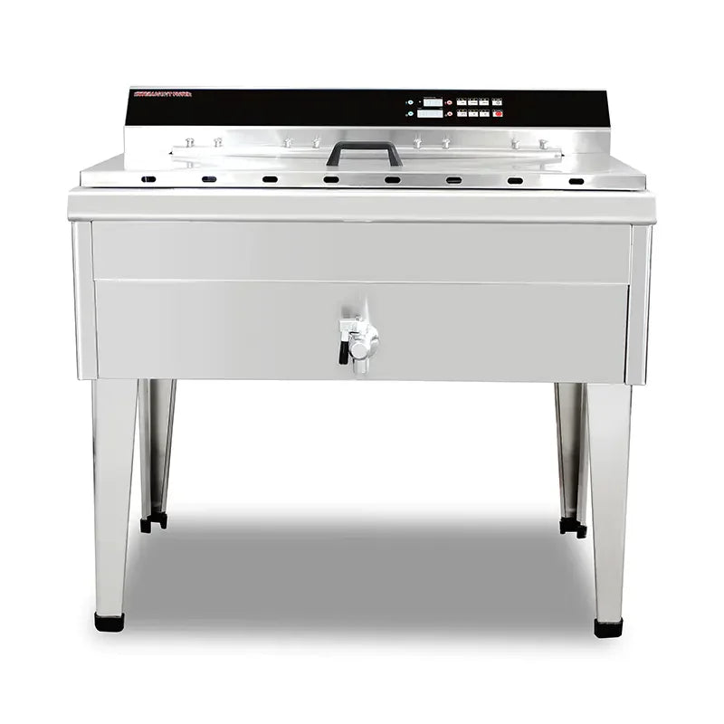 DZL-76BC 76L vertical floor-standing electric deep fryer with timer, stainless steel