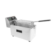 DZL-8H 2.5L compact countertop electric deep fryer, stainless steel