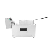 DZL-8H 2.5L compact countertop electric deep fryer, stainless steel