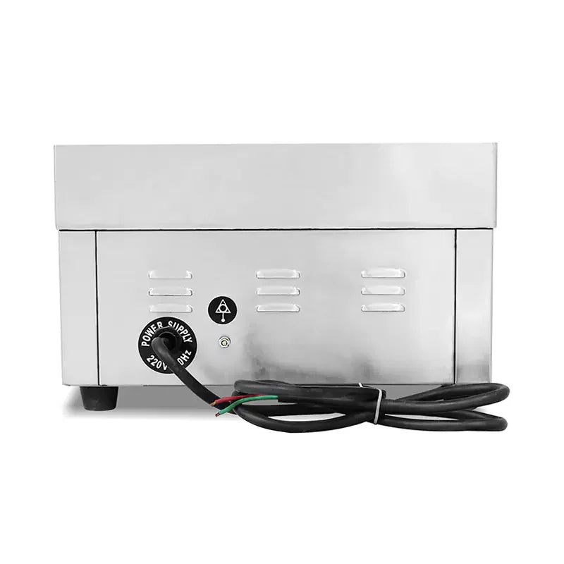 DPL-410-3 commercial electric grooved griddle, stainless steel