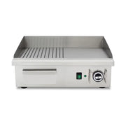 DPL-550-2 electric griddle, half flat half grooved plate