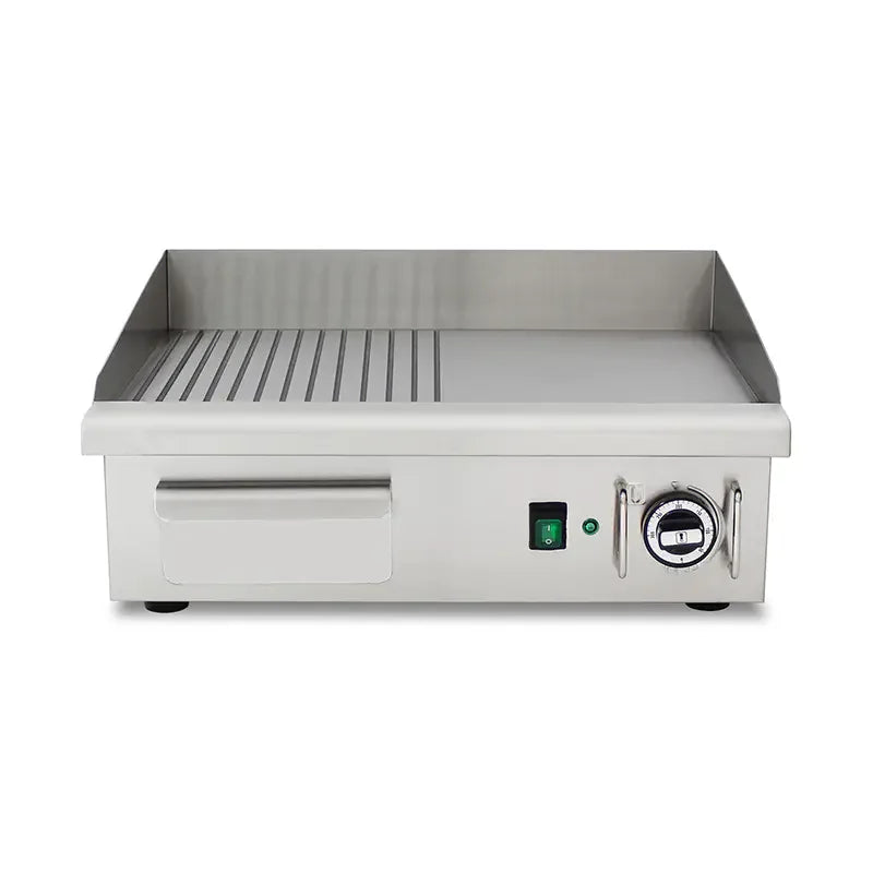 DPL-550-2 electric griddle, half flat half grooved plate