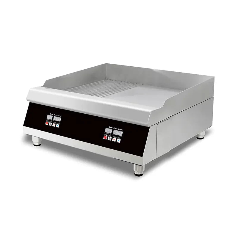 DPL-600C commercial electric flat-top griddle with digital control, stainless steel