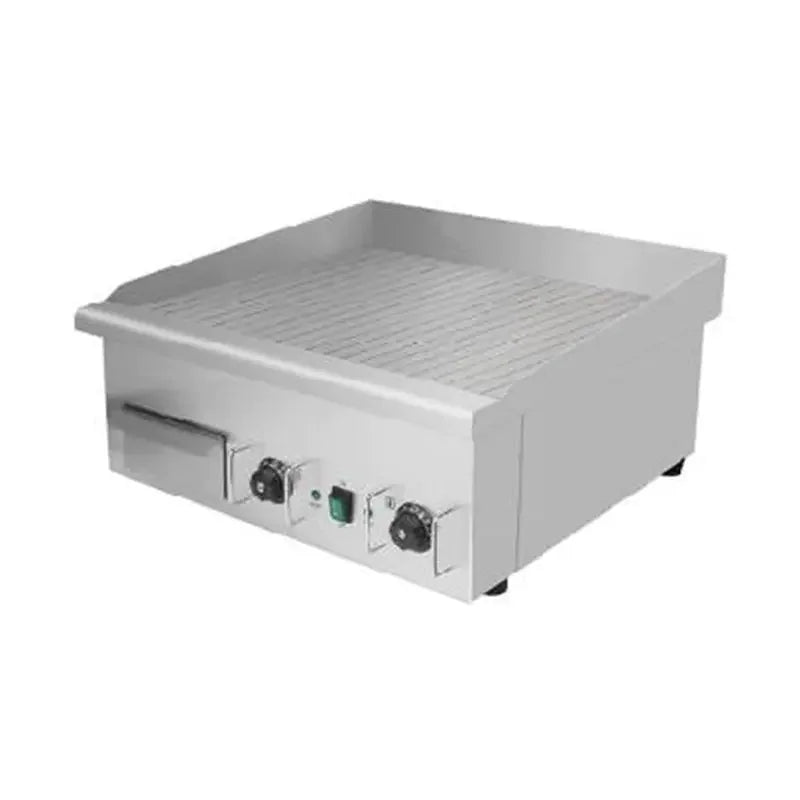 DPL-620-3 commercial electric grooved griddle, stainless steel