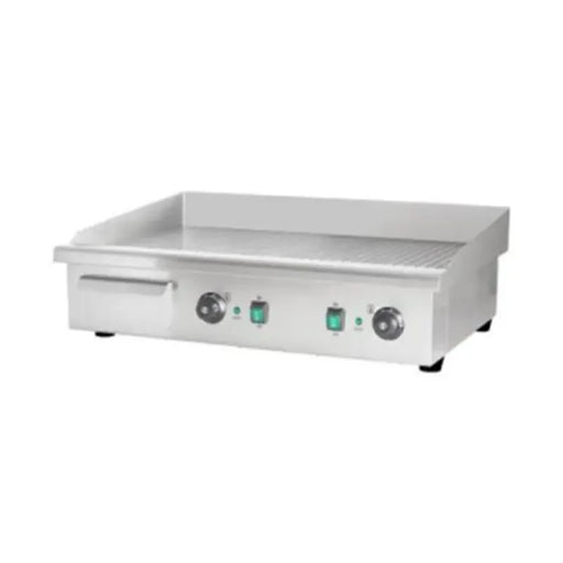 DPL-740-3 commercial electric grooved griddle, stainless steel