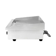 DPL-740-3 commercial electric grooved griddle, stainless steel