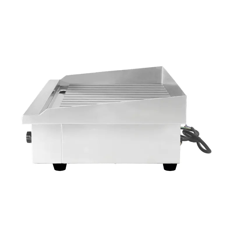 DPL-740-3 commercial electric grooved griddle, stainless steel