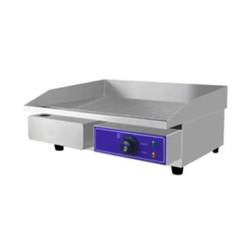 DPL-818-3 commercial electric grooved griddle, stainless steel