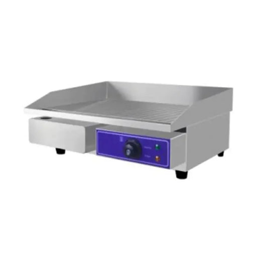DPL-818-3 commercial electric grooved griddle, stainless steel