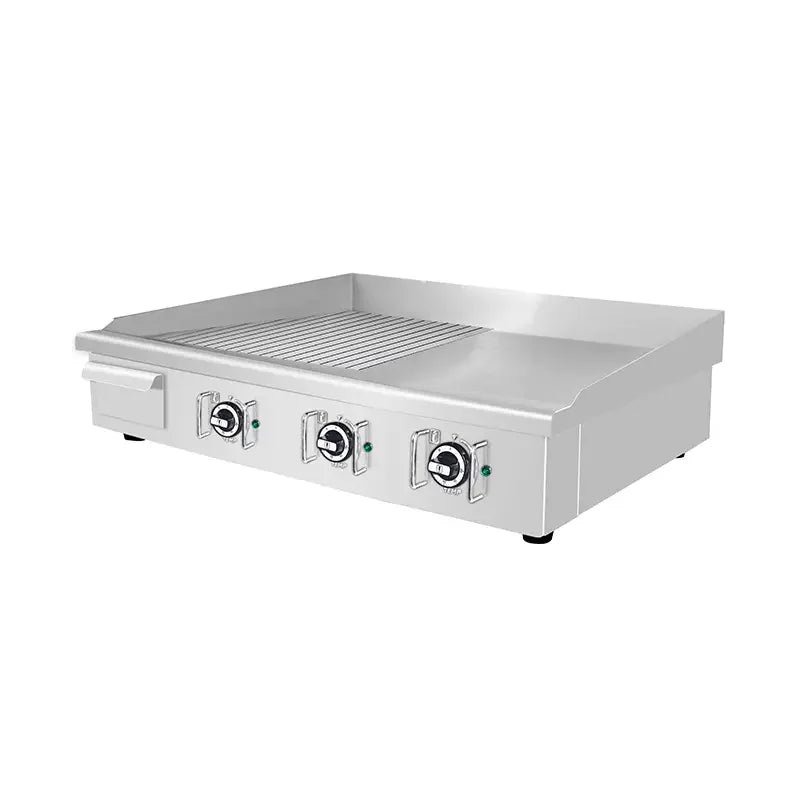 DPL-900-2 commercial electric griddle, part-grooved part-flat plate